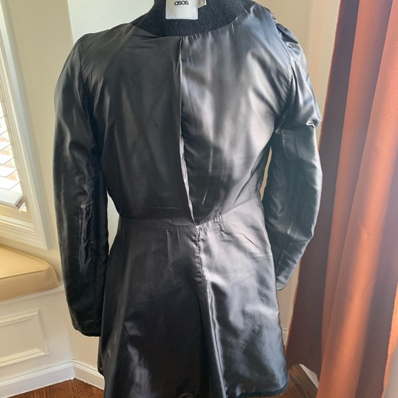 Asos High Neck Pea Coat - Picture 6 of 8